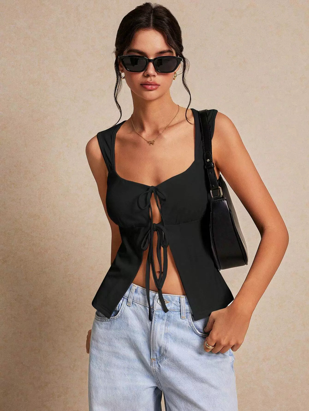 ZARA Spring Summer Tie Front Cardigan Vest